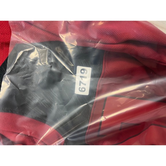 Marvel Deadpool Football Jersey Mens XL Red Black Color Block 91 Superhero - Picture 9 of 9